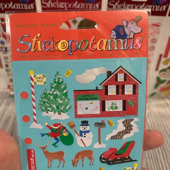 Vintage Stickopotumus Christmas Binder Sticker Lot of 6 Scrapbooking Planner - Picture 6 of 7